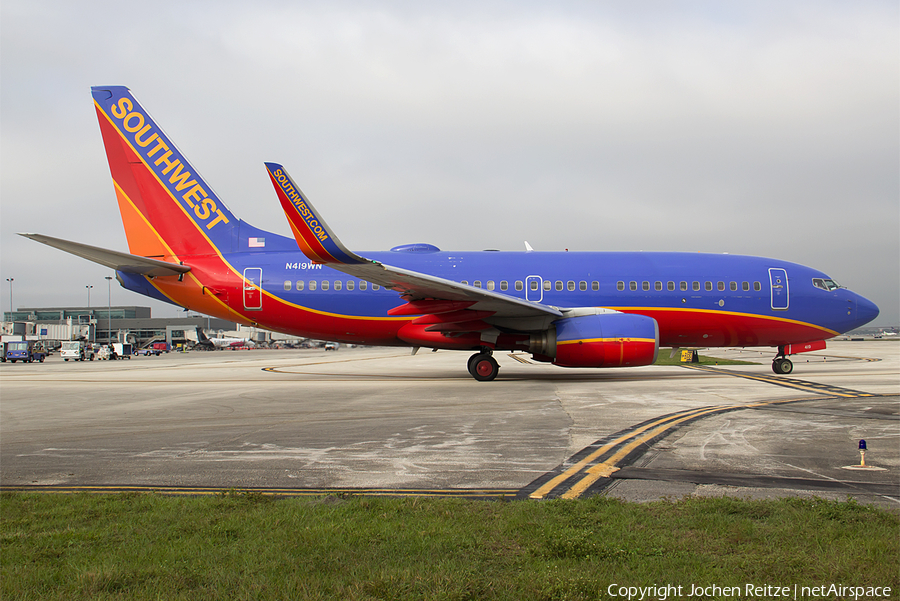 Southwest Airlines Boeing 737-7H4 (N419WN) | Photo 66023