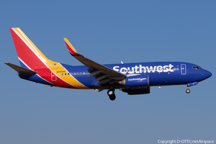 Southwest Airlines Boeing 737-7H4 (N419WN) | Photo 522322