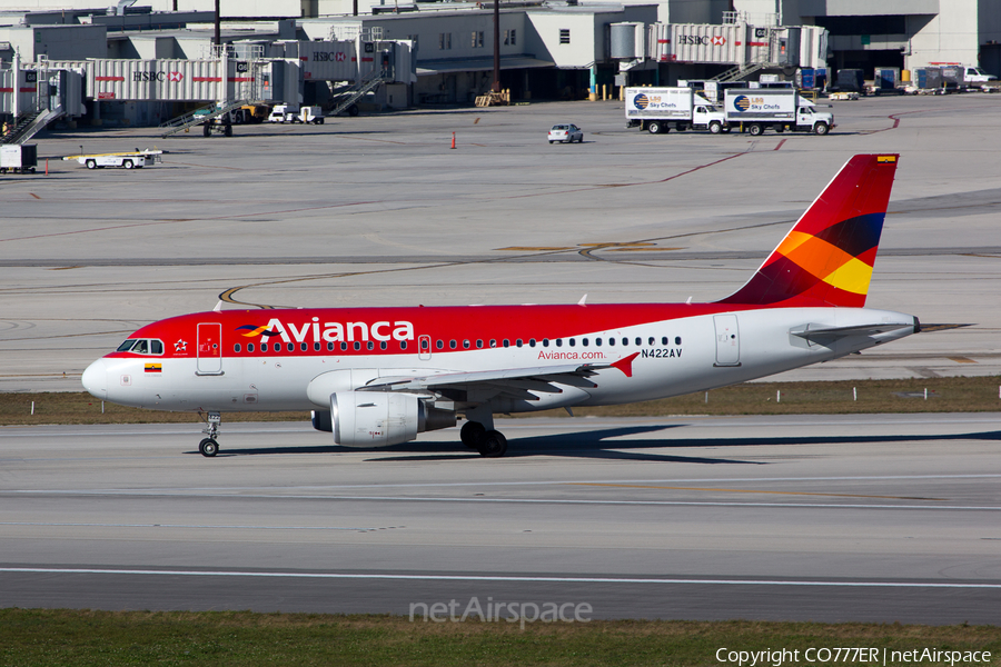 Avianca Airbus A319-115 (N422AV) | Photo 37759