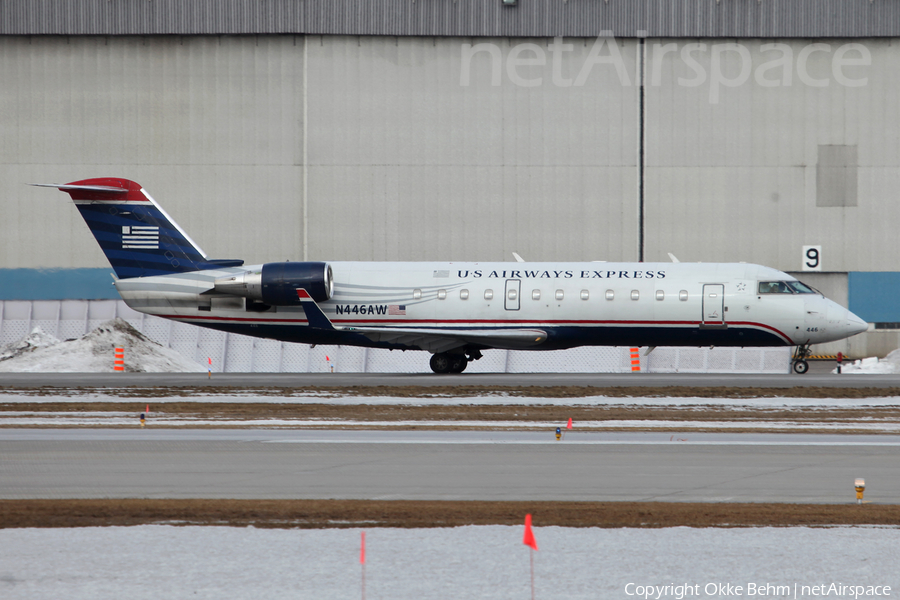 US Airways Express (Air Wisconsin) Bombardier CRJ-200LR (N446AW) | Photo 286041