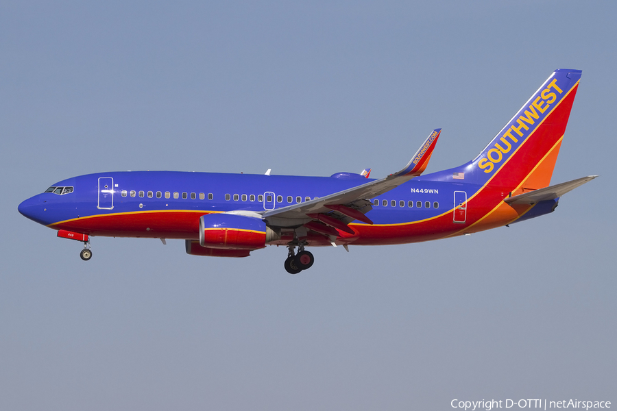 Southwest Airlines Boeing 737-7H4 (N449WN) | Photo 424853