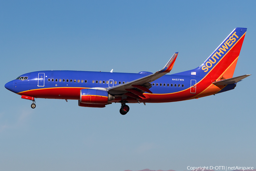 Southwest Airlines Boeing 737-7H4 (N457WN) | Photo 141496
