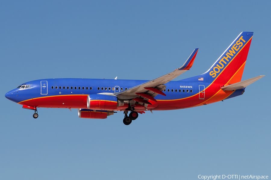 Southwest Airlines Boeing 737-7H4 (N458WN) | Photo 180648