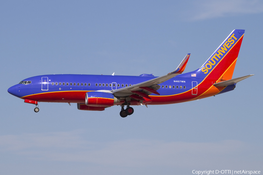 Southwest Airlines Boeing 737-7H4 (N467WN) | Photo 425473