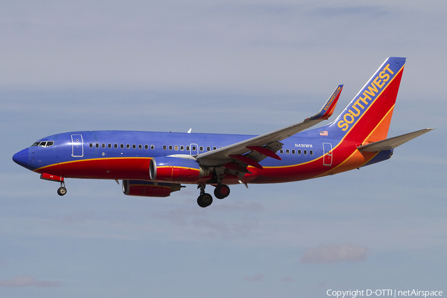 Southwest Airlines Boeing 737-7H4 (N491WN) | Photo 341804
