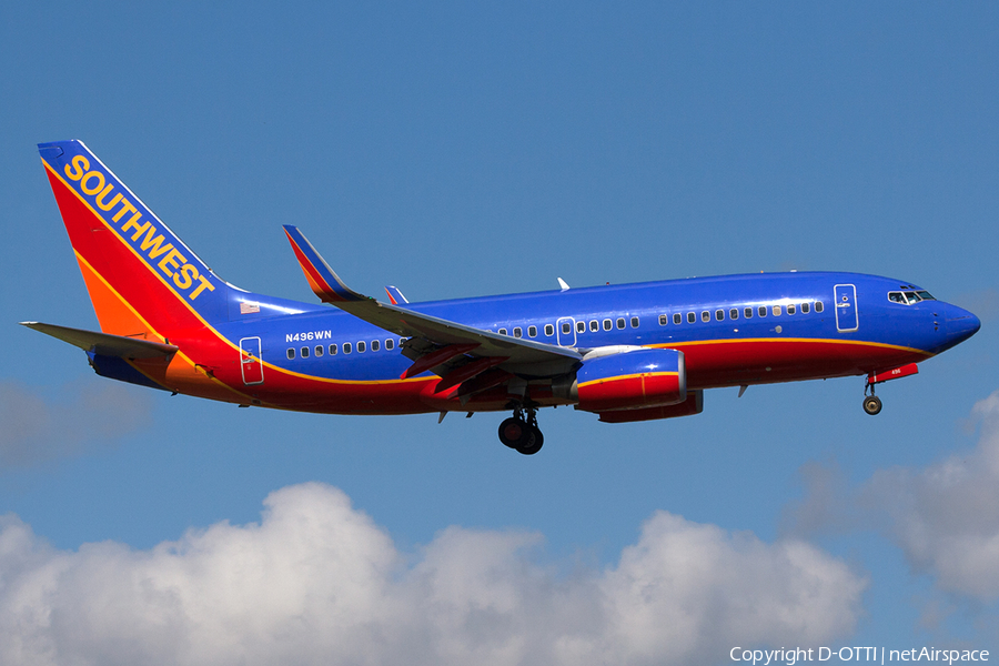 Southwest Airlines Boeing 737-7H4 (N496WN) | Photo 233090