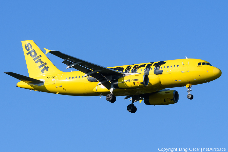 Spirit Airlines Airbus A319-132 (N502NK) | Photo 524269