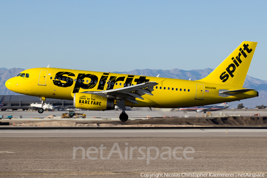 Spirit Airlines Airbus A319-132 (N502NK) | Photo 100387