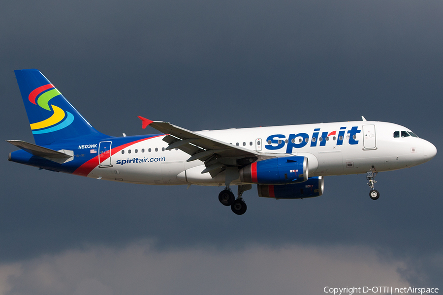 Spirit Airlines Airbus A319-132 (N503NK) | Photo 214411