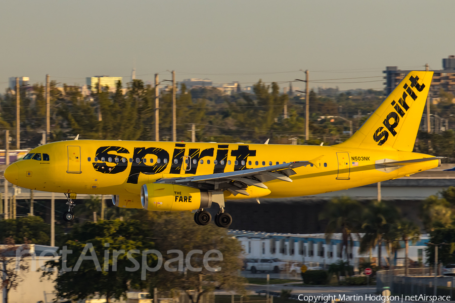 Spirit Airlines Airbus A319-132 (N503NK) | Photo 347038