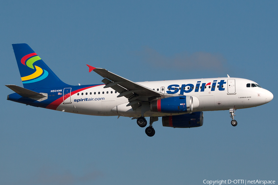 Spirit Airlines Airbus A319-132 (N504NK) | Photo 233038