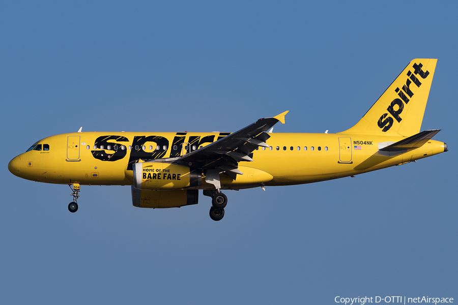 Spirit Airlines Airbus A319-132 (N504NK) | Photo 143740