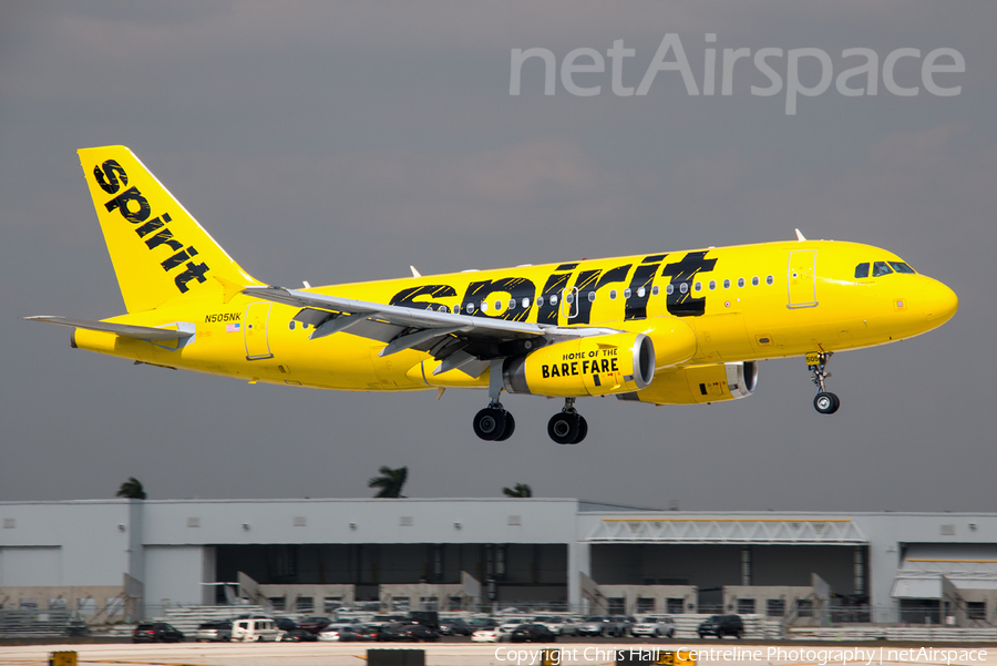 Spirit Airlines Airbus A319-132 (N505NK) | Photo 177243