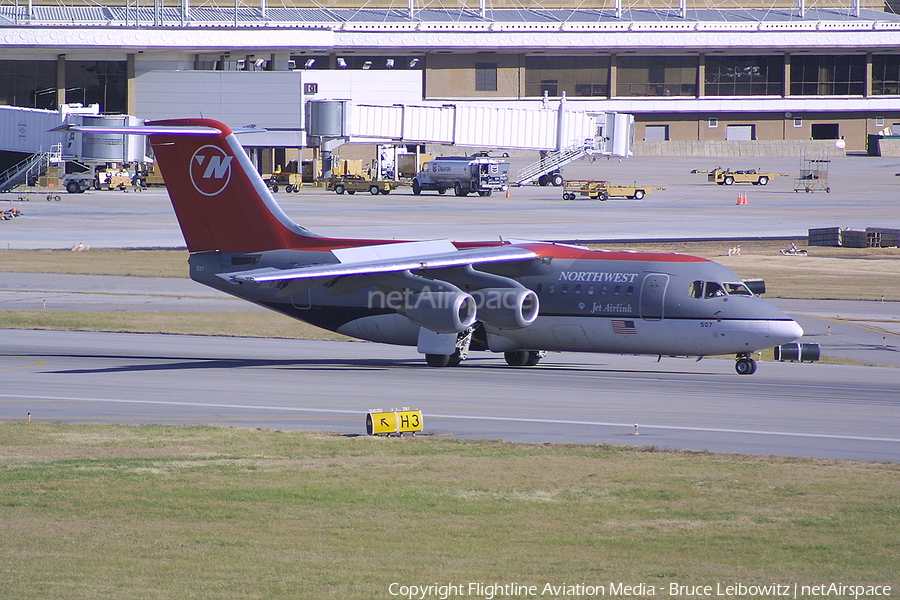 Northwest Airlink (Mesaba Airlines) BAe Systems BAe-146-RJ85 (N507XJ) | Photo 190262