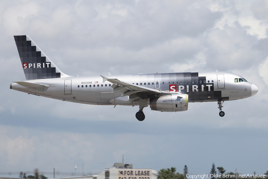 Spirit Airlines Airbus A319-132 (N508NK) | Photo 53957