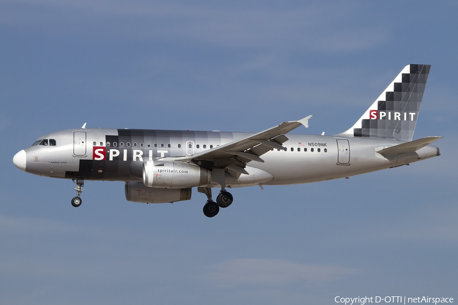 Spirit Airlines Airbus A319-132 (N509NK) | Photo 425479