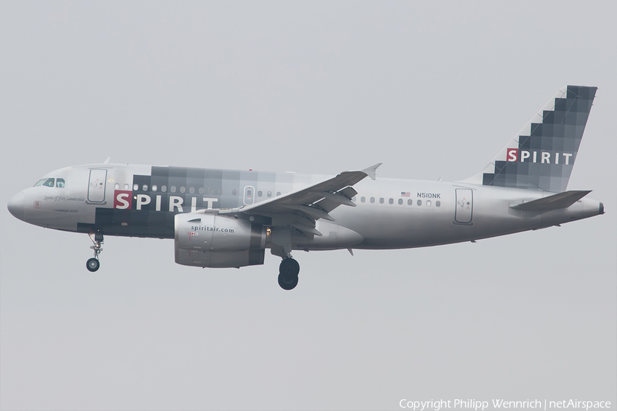 Spirit Airlines Airbus A319-132 (N510NK) | Photo 230557