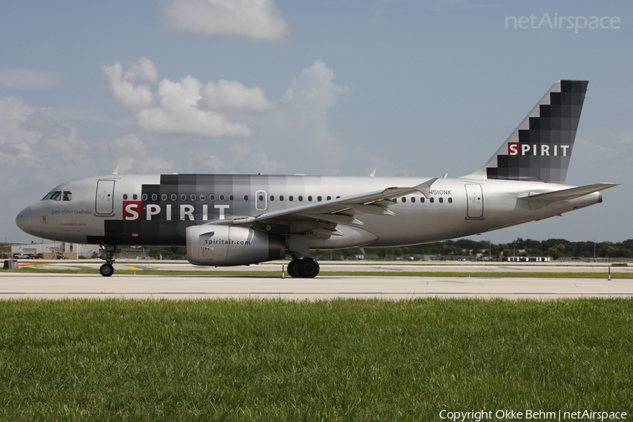 Spirit Airlines Airbus A319-132 (N510NK) | Photo 53959