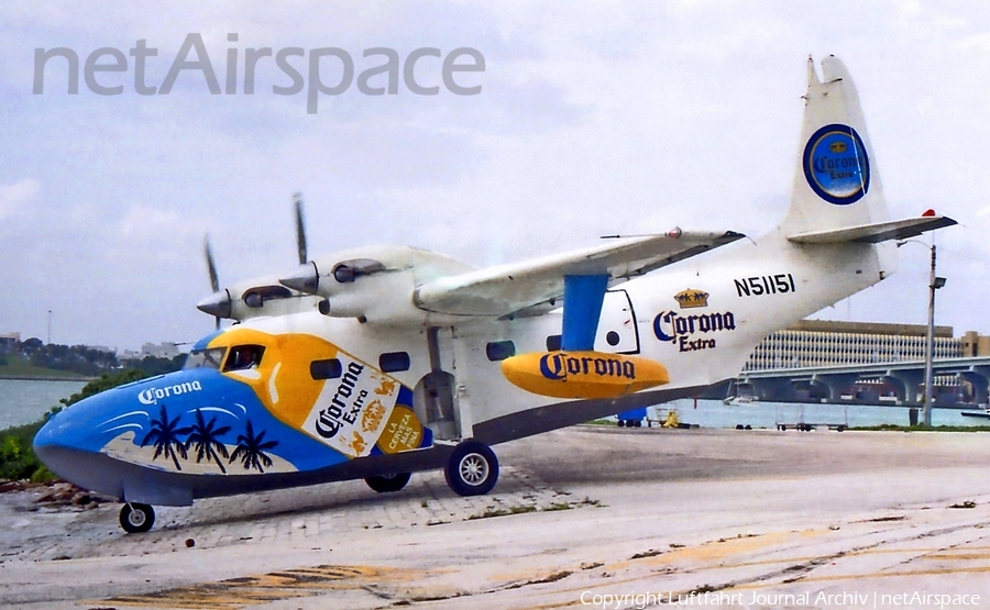 Pan Am Air Bridge Grumman G-73-T Turbo Mallard (N51151) | Photo 400817