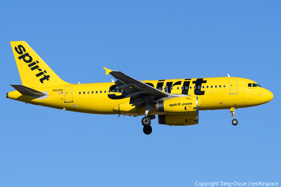 Spirit Airlines Airbus A319-132 (N512NK) | Photo 524878