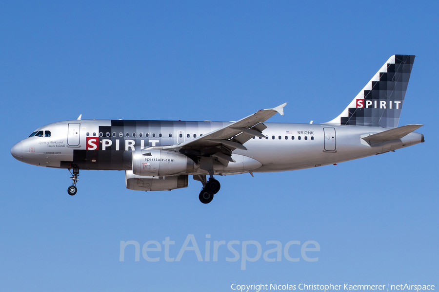 Spirit Airlines Airbus A319-132 (N512NK) | Photo 127351