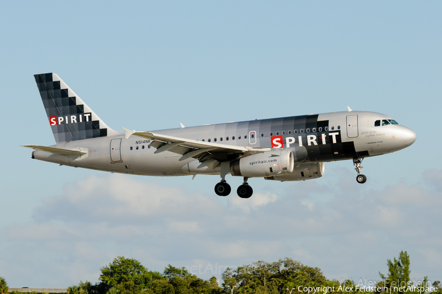 Spirit Airlines Airbus A319-132 (N514NK) | Photo 66161