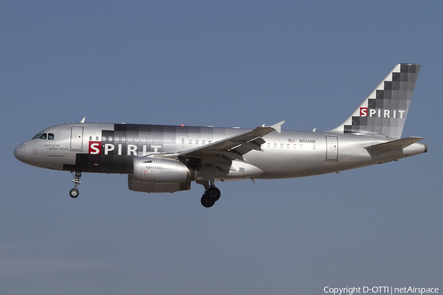 Spirit Airlines Airbus A319-132 (N514NK) | Photo 425447