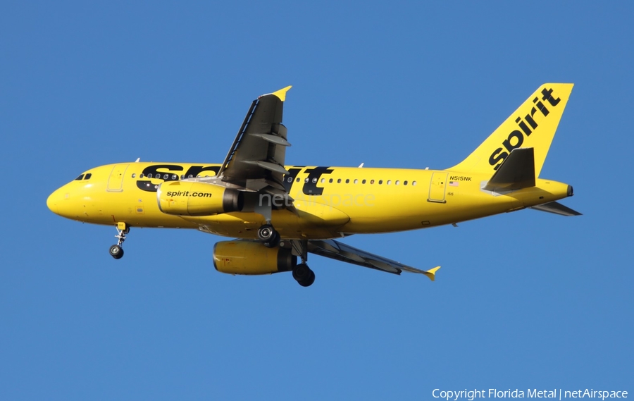 Spirit Airlines Airbus A319-132 (N515NK) | Photo 613099