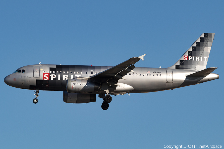 Spirit Airlines Airbus A319-132 (N516NK) | Photo 144722