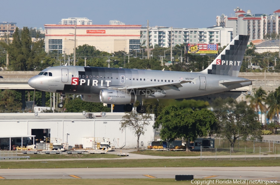 Spirit Airlines Airbus A319-132 (N517NK) | Photo 304373