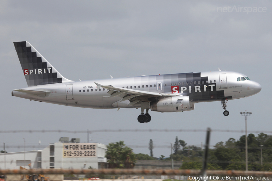 Spirit Airlines Airbus A319-132 (N517NK) | Photo 53961