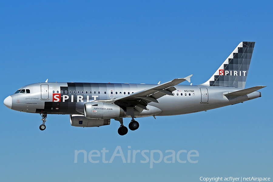 Spirit Airlines Airbus A319-132 (N517NK) | Photo 173208