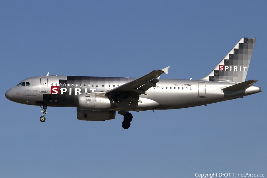 Spirit Airlines Airbus A319-132 (N517NK) | Photo 457847