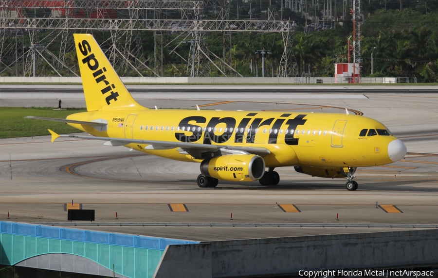 Spirit Airlines Airbus A319-132 (N519NK) | Photo 351098