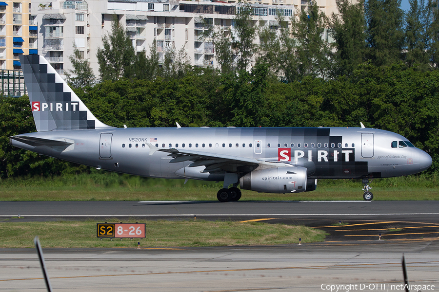 Spirit Airlines Airbus A319-132 (N520NK) | Photo 216208