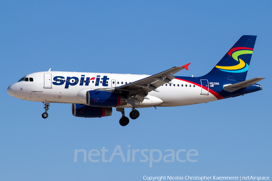 Spirit Airlines Airbus A319-132 (N521NK) | Photo 127146