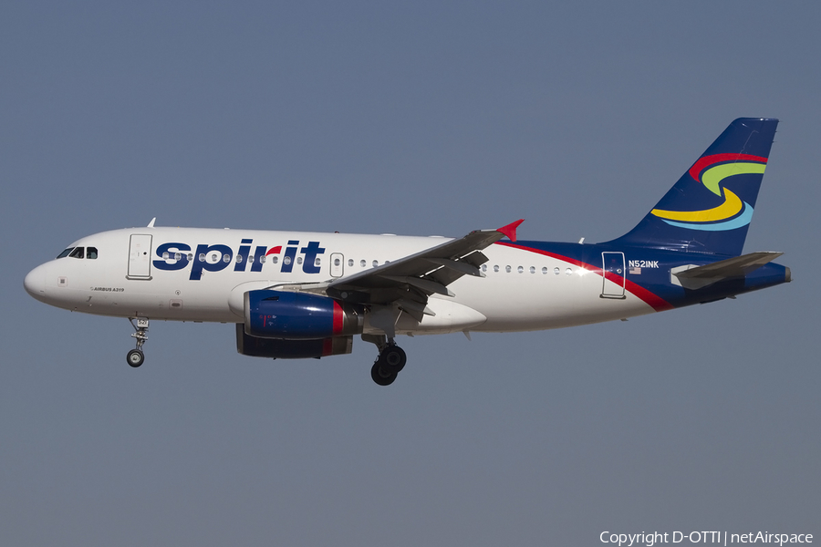 Spirit Airlines Airbus A319-132 (N521NK) | Photo 424665