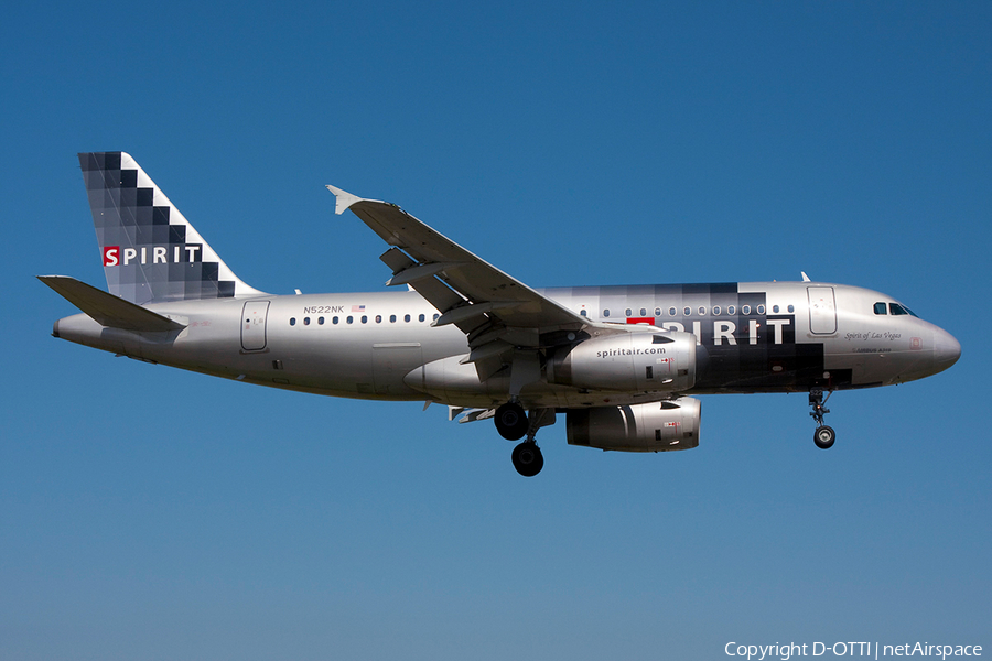 Spirit Airlines Airbus A319-132 (N522NK) | Photo 386182