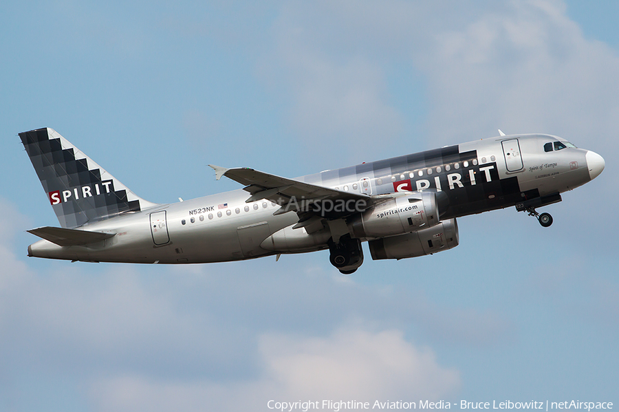 Spirit Airlines Airbus A319-132 (N523NK) | Photo 95751