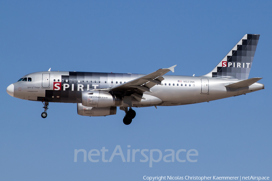 Spirit Airlines Airbus A319-132 (N523NK) | Photo 127182