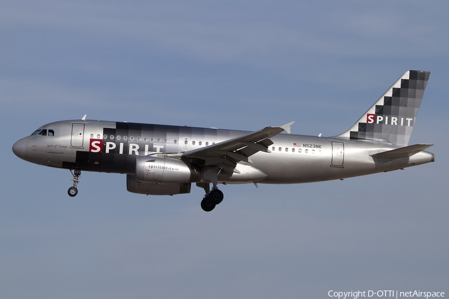 Spirit Airlines Airbus A319-132 (N523NK) | Photo 425437