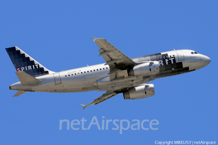 Spirit Airlines Airbus A319-132 (N524NK) | Photo 331904