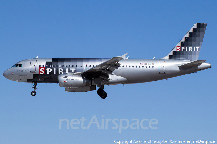 Spirit Airlines Airbus A319-132 (N524NK) | Photo 127321