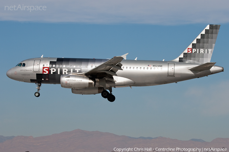 Spirit Airlines Airbus A319-132 (N524NK) | Photo 66358