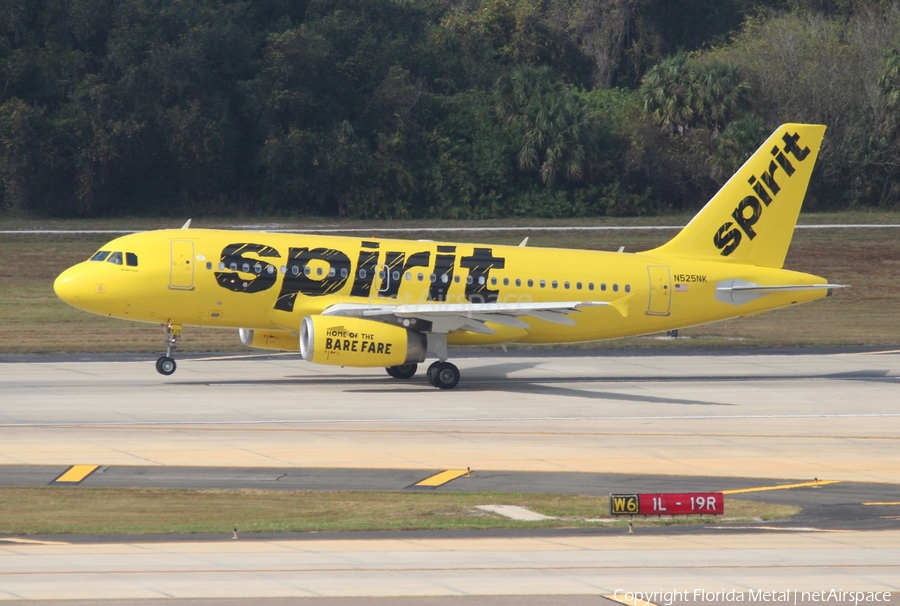 Spirit Airlines Airbus A319-132 (N525NK) | Photo 588431
