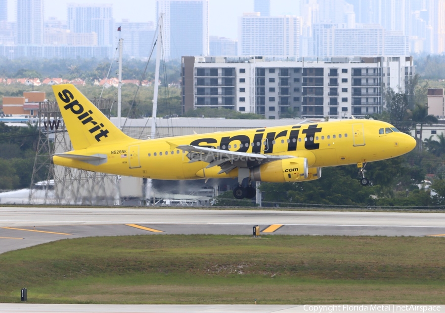 Spirit Airlines Airbus A319-132 (N528NK) | Photo 625366