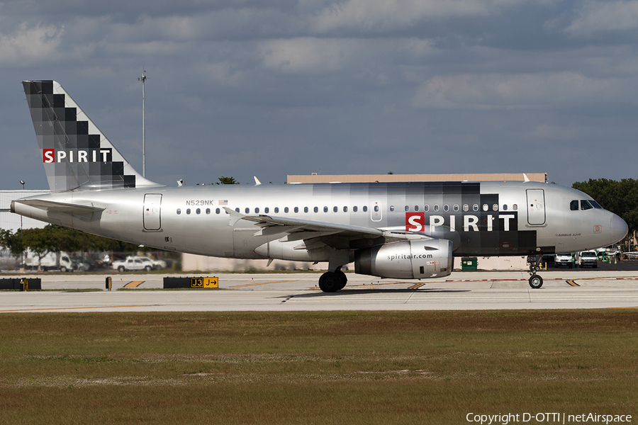 Spirit Airlines Airbus A319-132 (N529NK) | Photo 135727