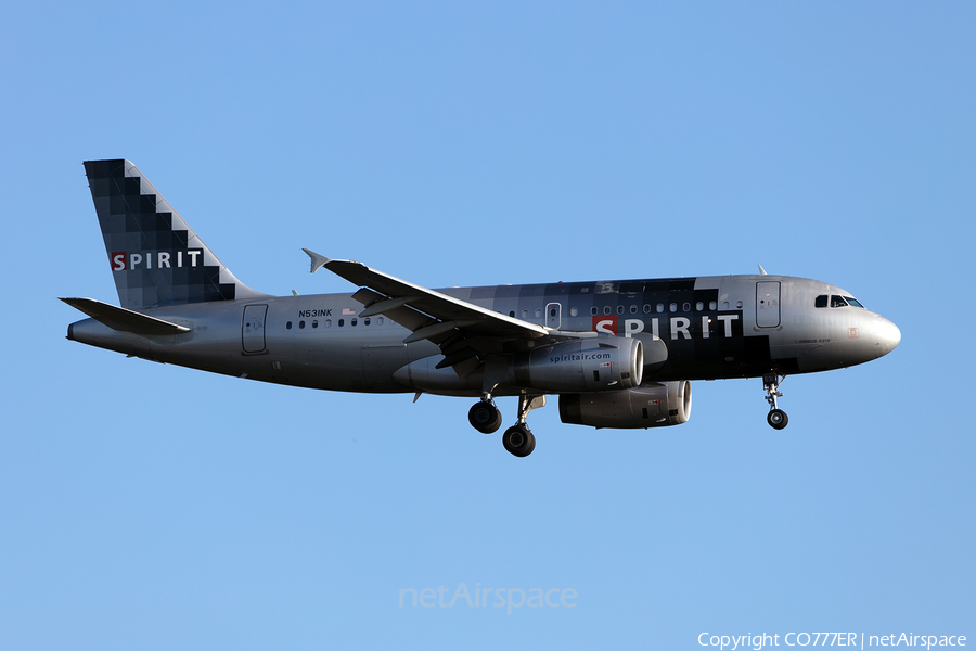 Spirit Airlines Airbus A319-132 (N531NK) | Photo 395963