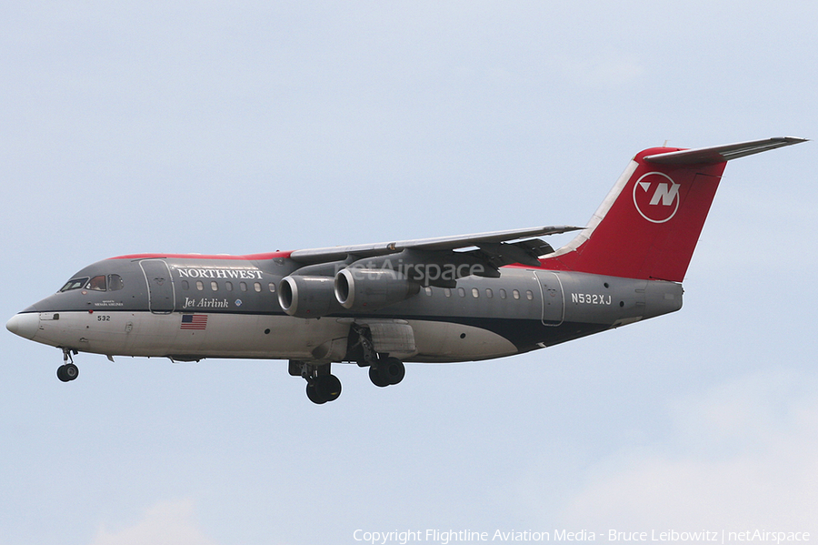 Northwest Airlink (Mesaba Airlines) BAe Systems BAe-146-RJ85 (N532XJ) | Photo 170449
