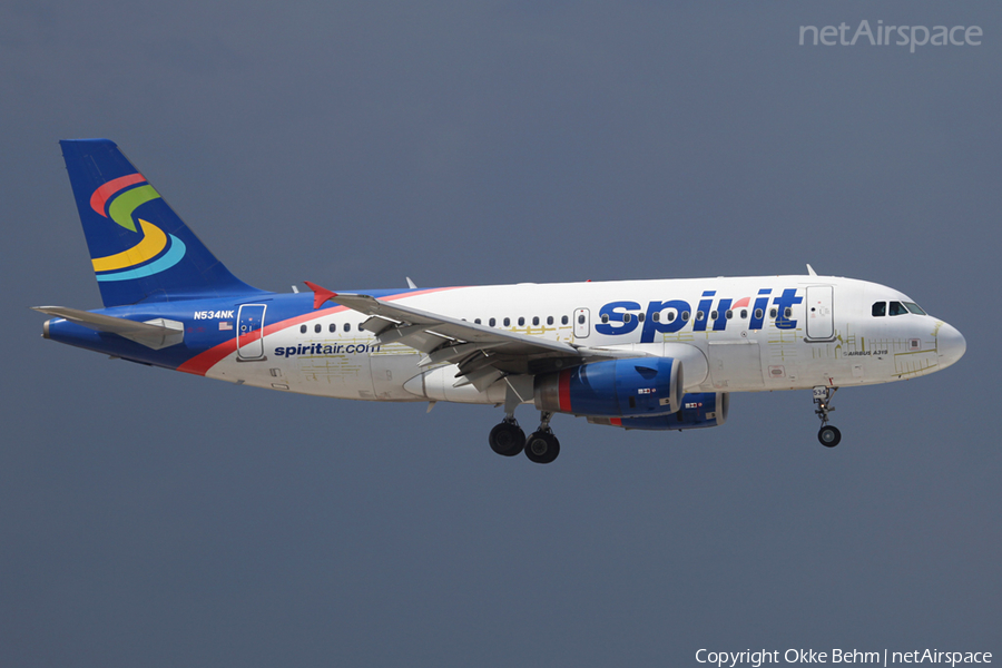 Spirit Airlines Airbus A319-112 (N534NK) | Photo 53970